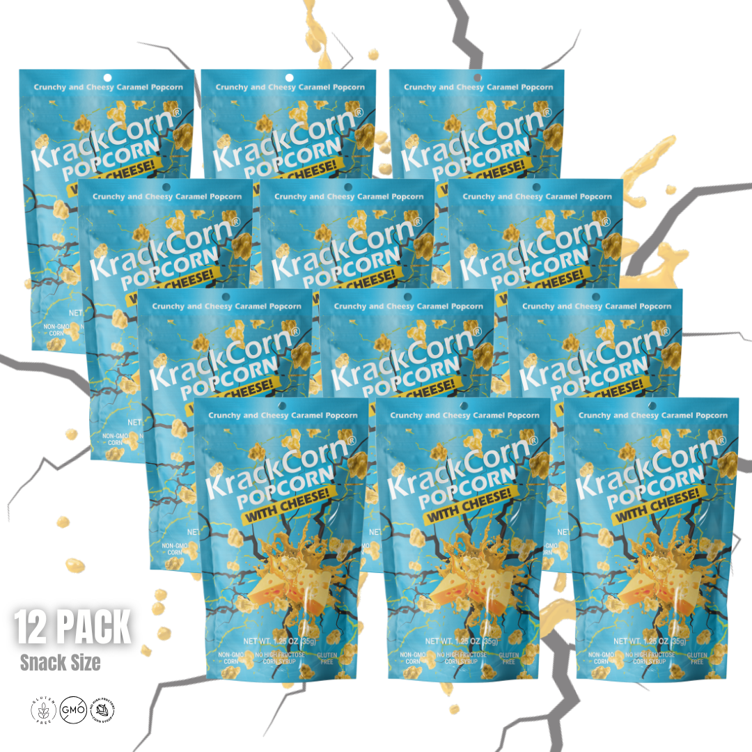 KrackCorn® Popcorn With Cheese! 1.25oz Snack Size - 12 pack
