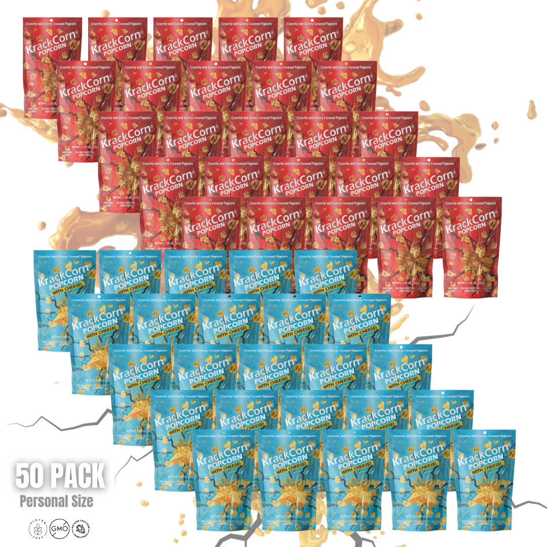 50 PACK PARTY! KrackCorn® Popcorn 2 Flavor Snack Size