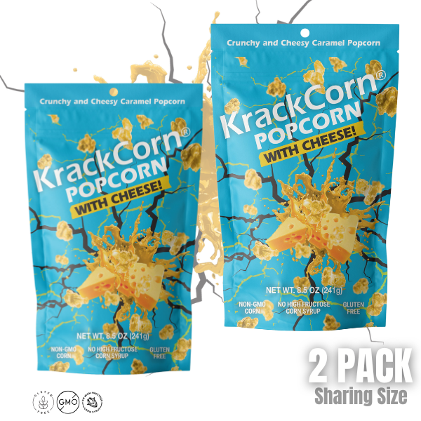 KrackCorn® Popcorn with Cheese! 8.5oz Sharing Size - 2 pack