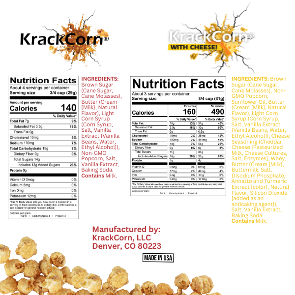 KrackCorn® Popcorn 2 Flavor Personal Size - 6 pack