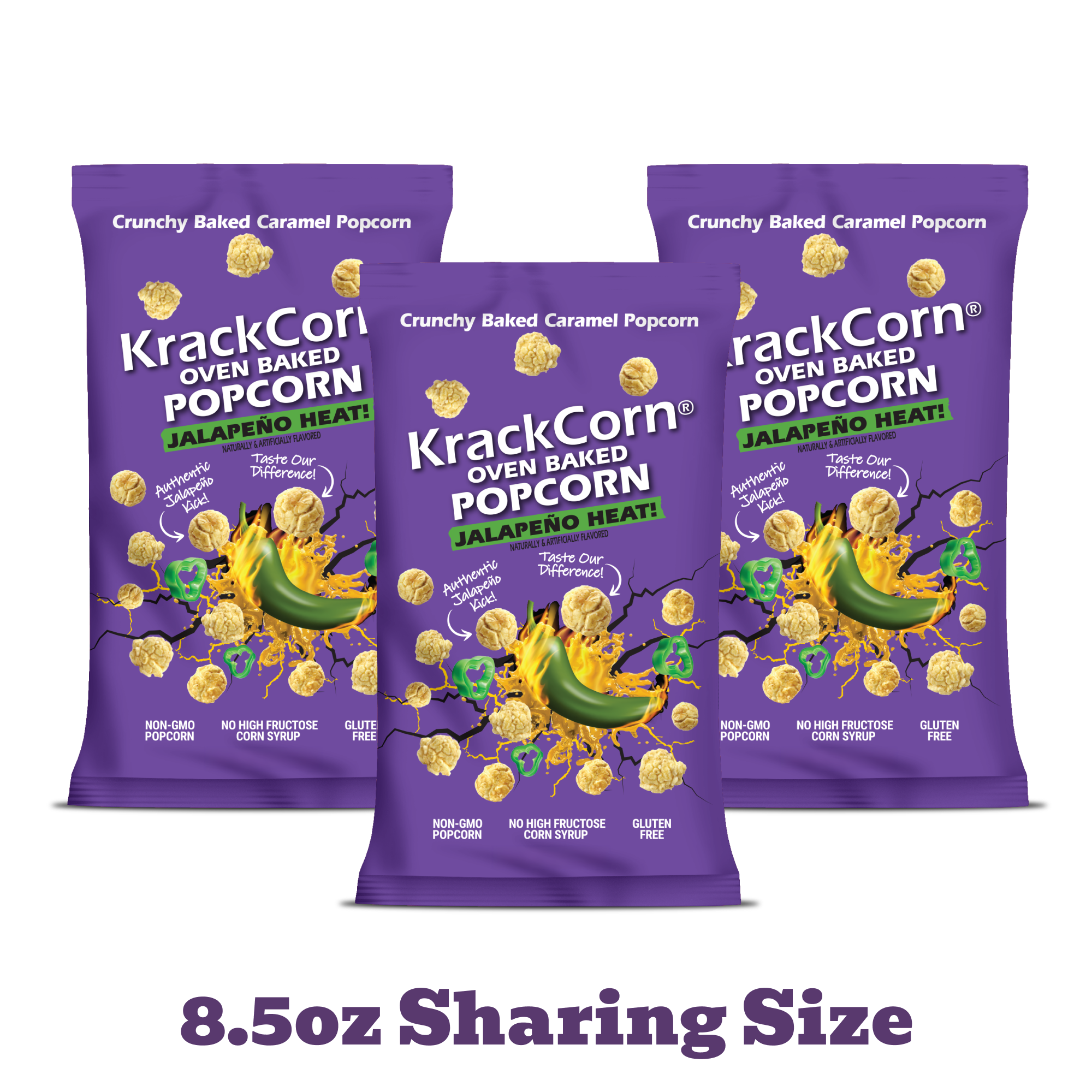 8.5oz Jalapeno Heat Sharing Size - 3 pack – KrackCorn Popcorn