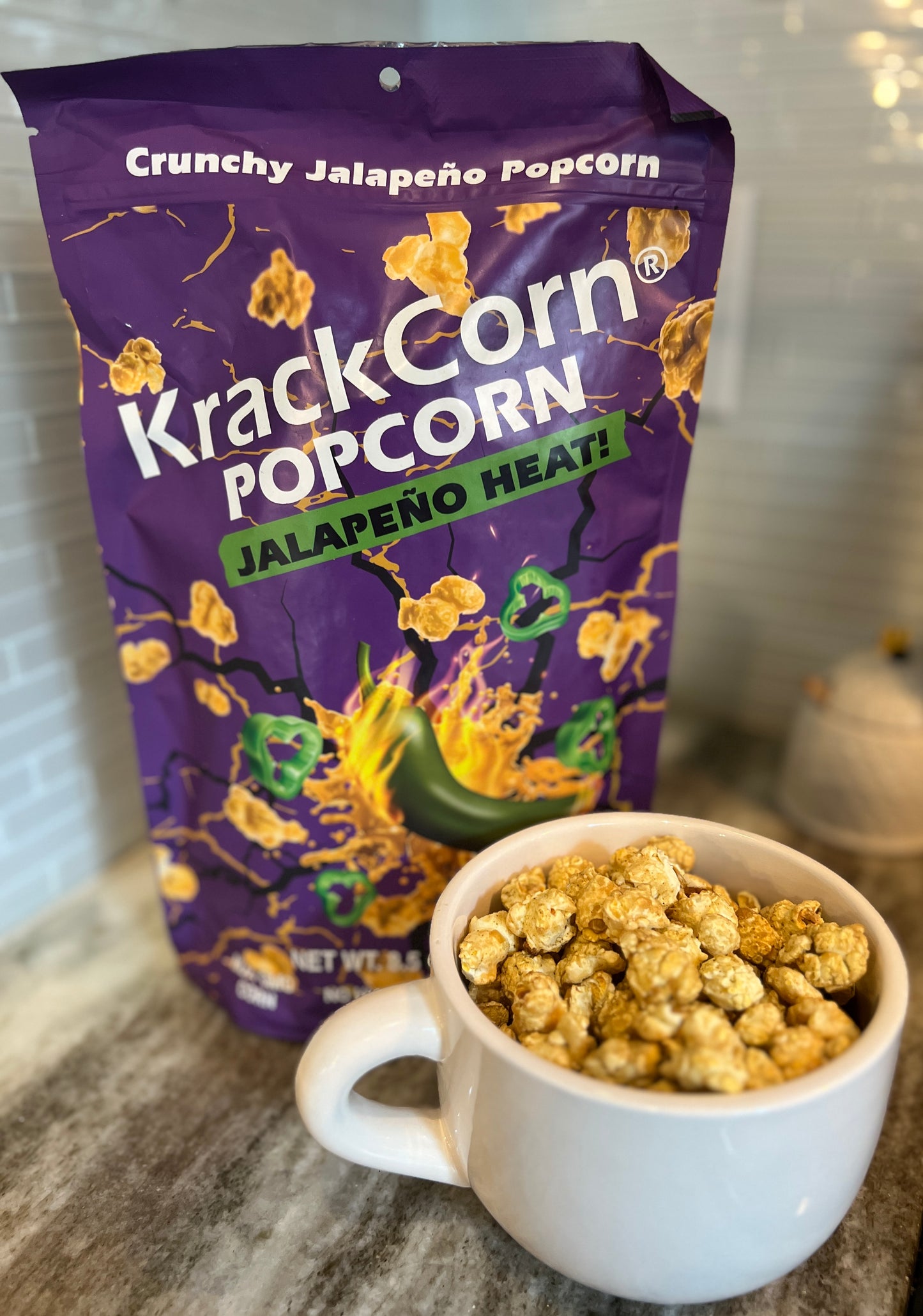 KrackCorn® Popcorn 8.5oz Jalapeno Heat Sharing Size - 3 pack