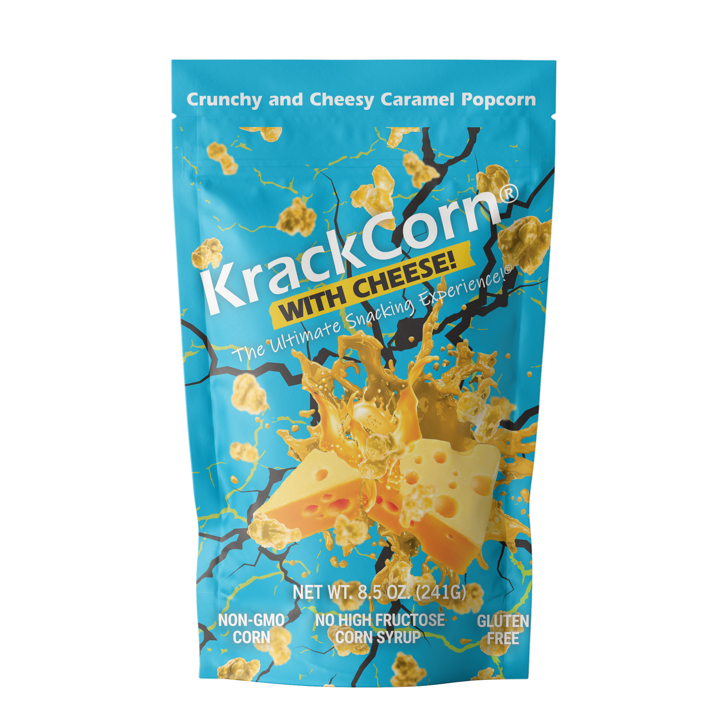 KrackCorn® Popcorn With Cheese! 8.5oz Sharing Size - 3 pack