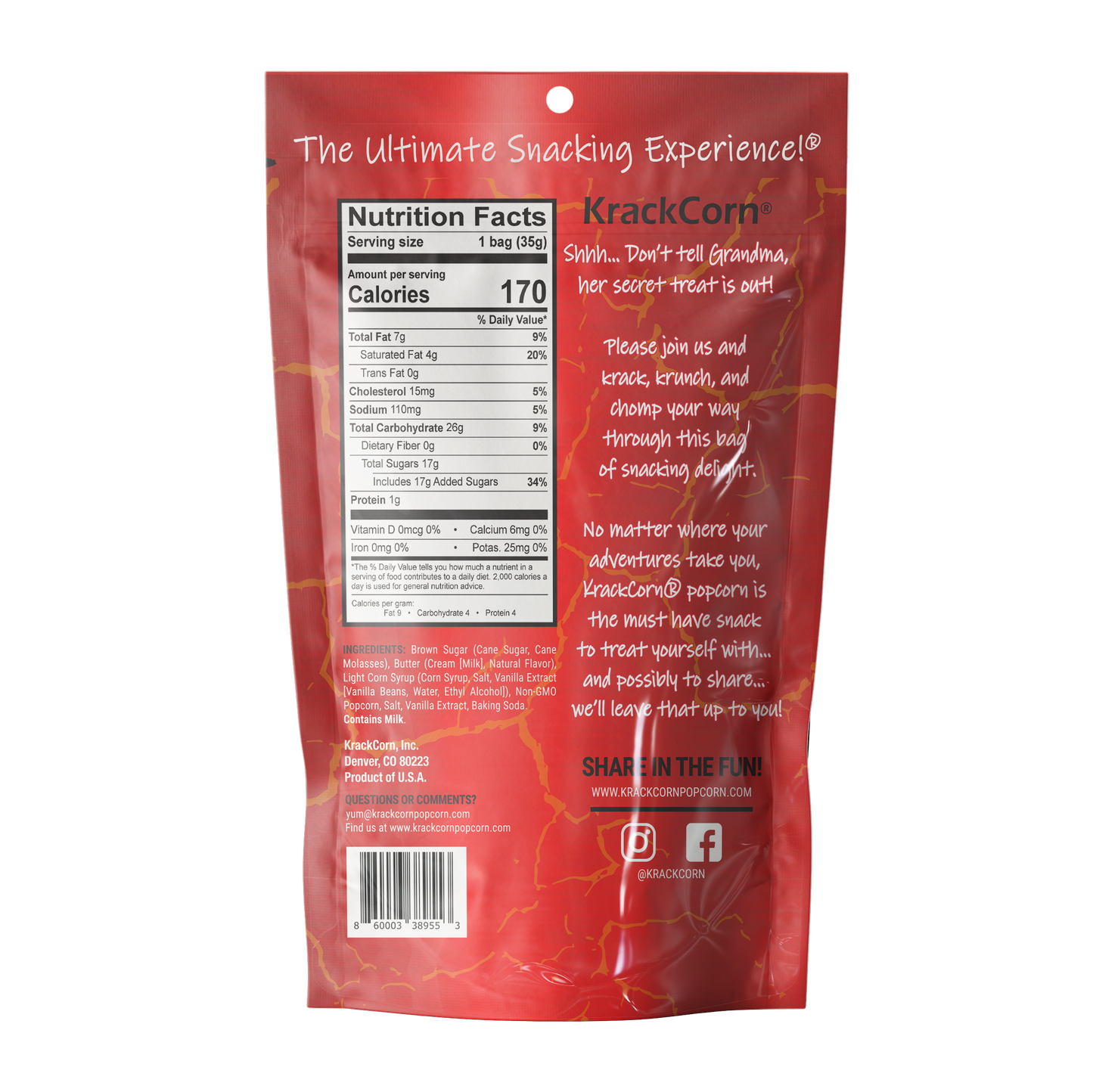 KrackCorn® Popcorn 3 Flavor Snack Size - 12 pack