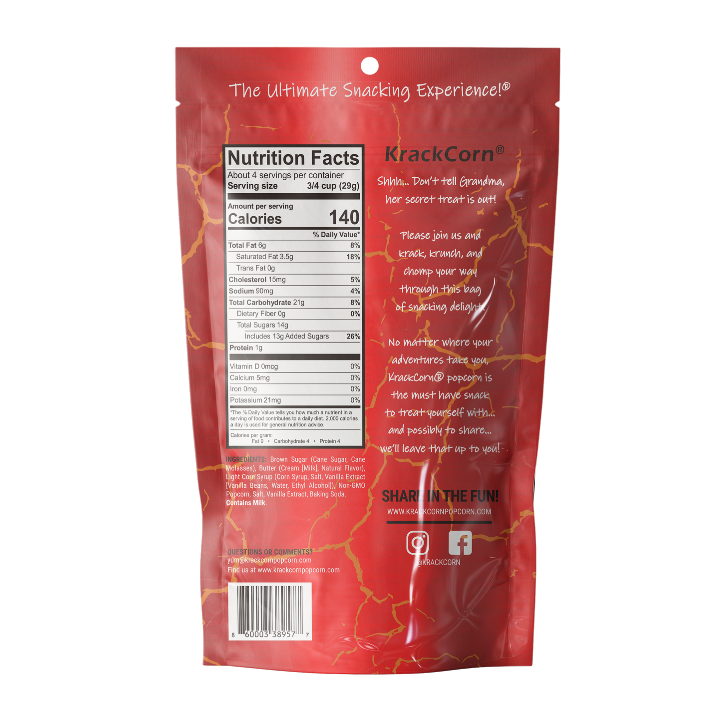 KrackCorn® Popcorn 3 Flavor Personal Size - 18 PACK PARTY!