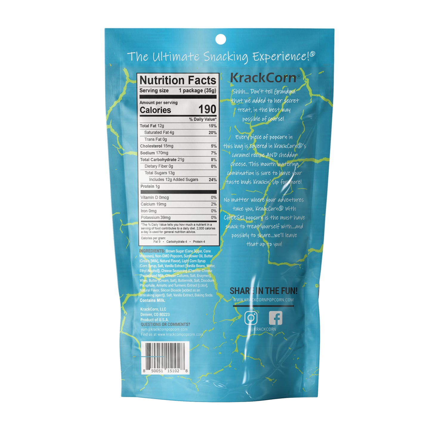 KrackCorn® Popcorn 3 Flavor Snack Size - 12 pack