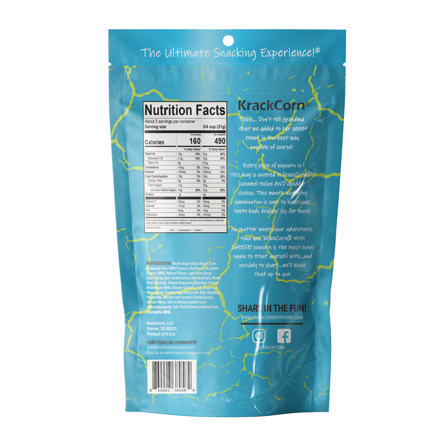 KrackCorn® Popcorn 3 Flavor Personal Size - 18 PACK PARTY!