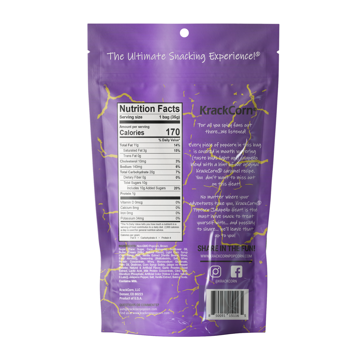 KrackCorn® Popcorn 3 Flavor Snack Size - 12 pack