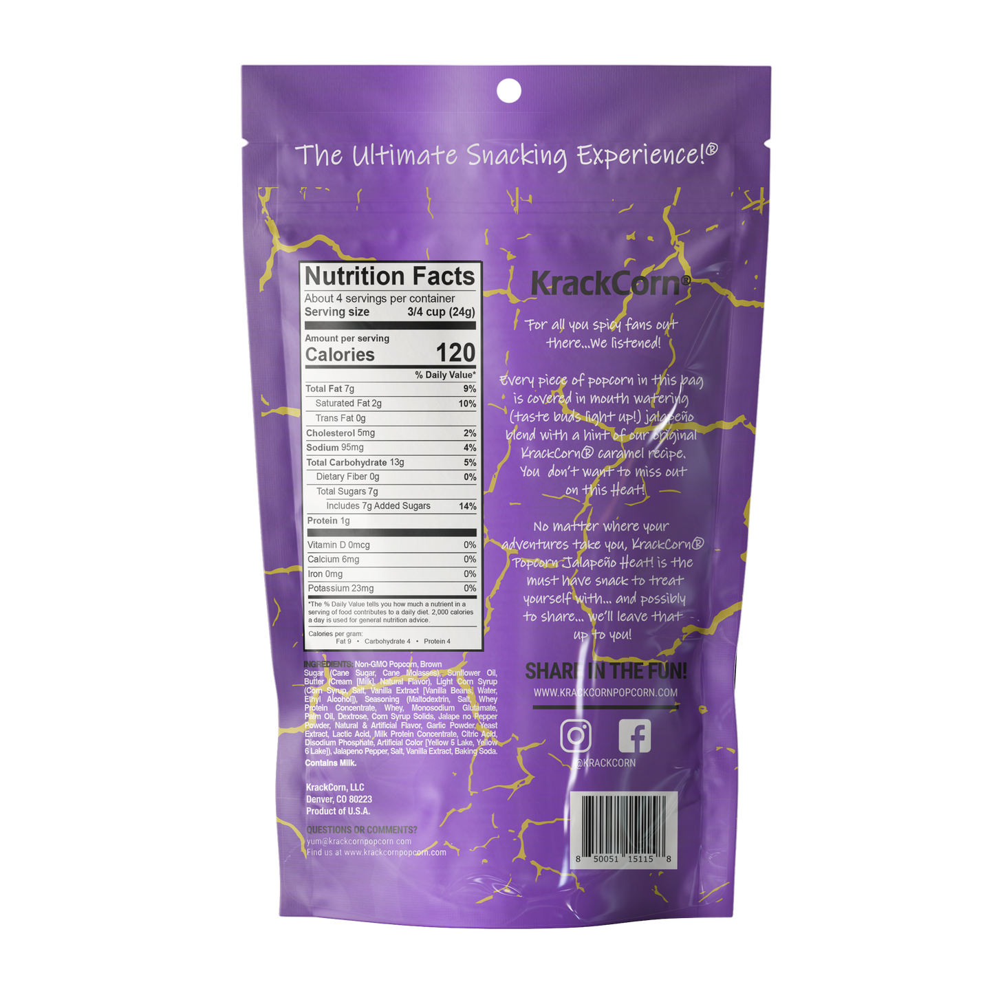 KrackCorn® Popcorn 3 Flavor Personal Size - 18 PACK PARTY!