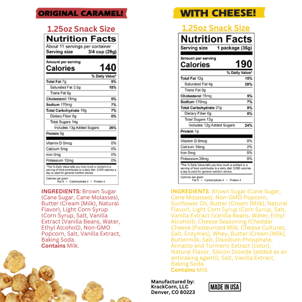 KrackCorn® Popcorn 2 Flavor Snack Size - 12 pack