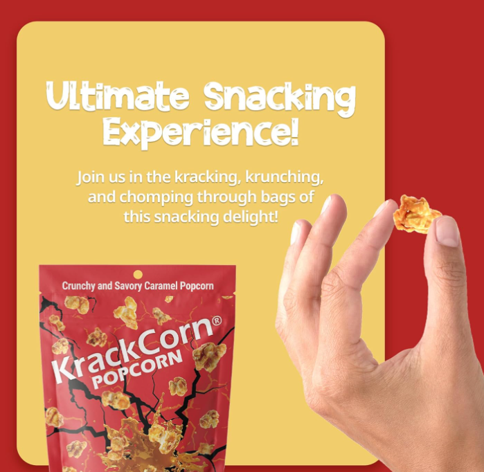 KrackCorn® Popcorn Large 5-Bag Variety Pack+FREE Bag and FREE Shipping!