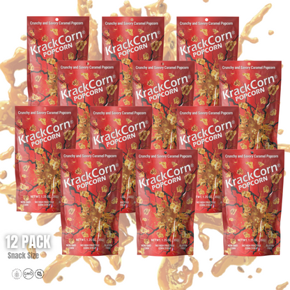 KrackCorn® Popcorn 1.25oz Original Caramel Snack Size - 12 pack