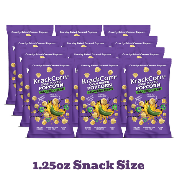 1.25oz Jalapeno Heat Snack Size - 12 pack – KrackCorn Popcorn