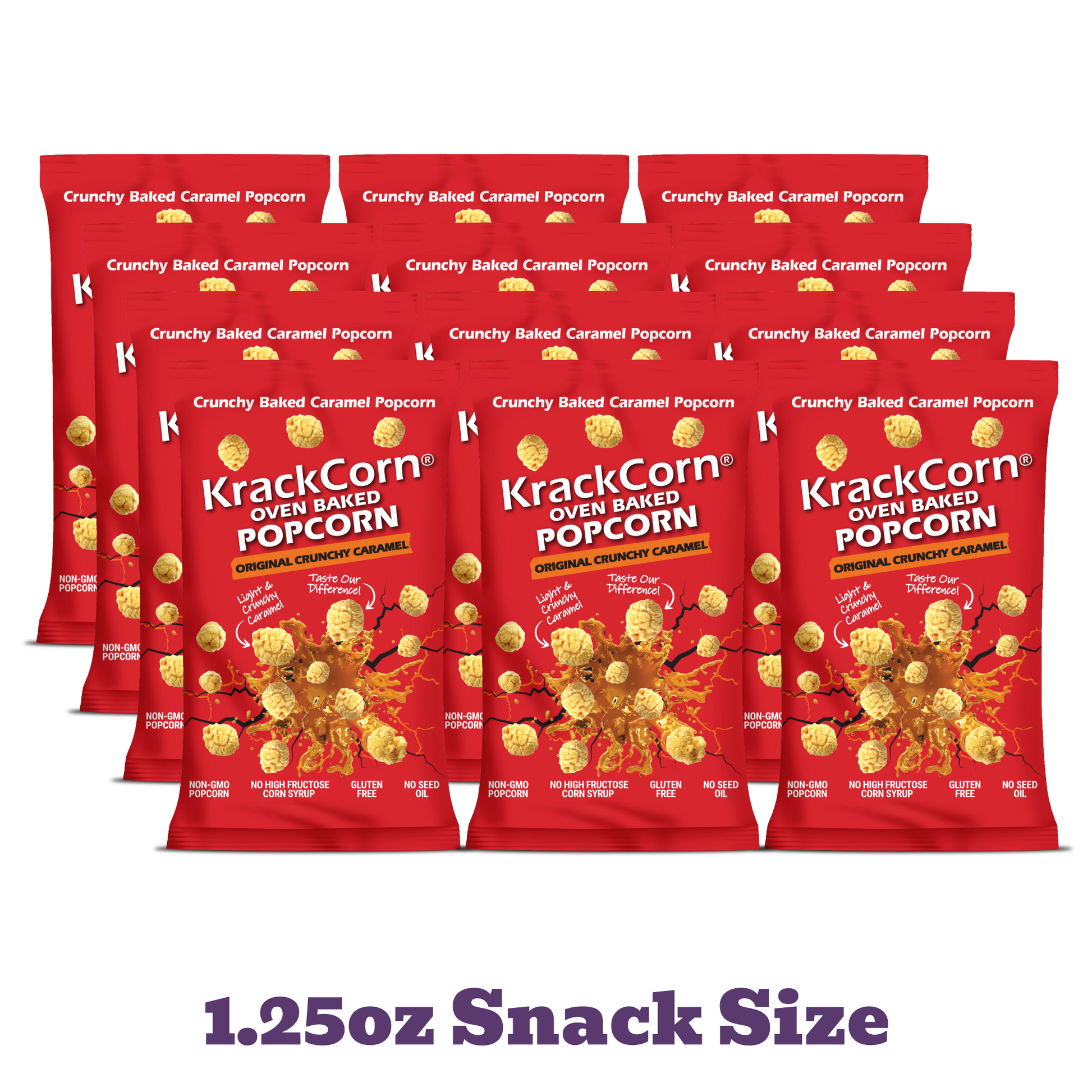 1.25oz Original Caramel Snack Size - 12 pack – KrackCorn Popcorn