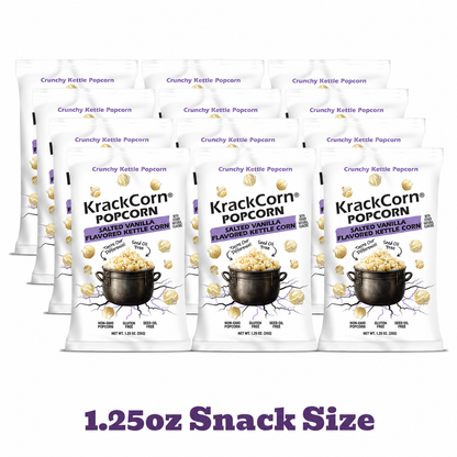 KrackCorn® Popcorn 1.25oz Salted Vanilla Kettle Corn Snack Pack - 12 pack