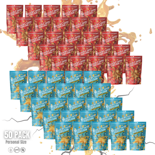 50 PACK PARTY! KrackCorn® Popcorn 2 Flavor Snack Size