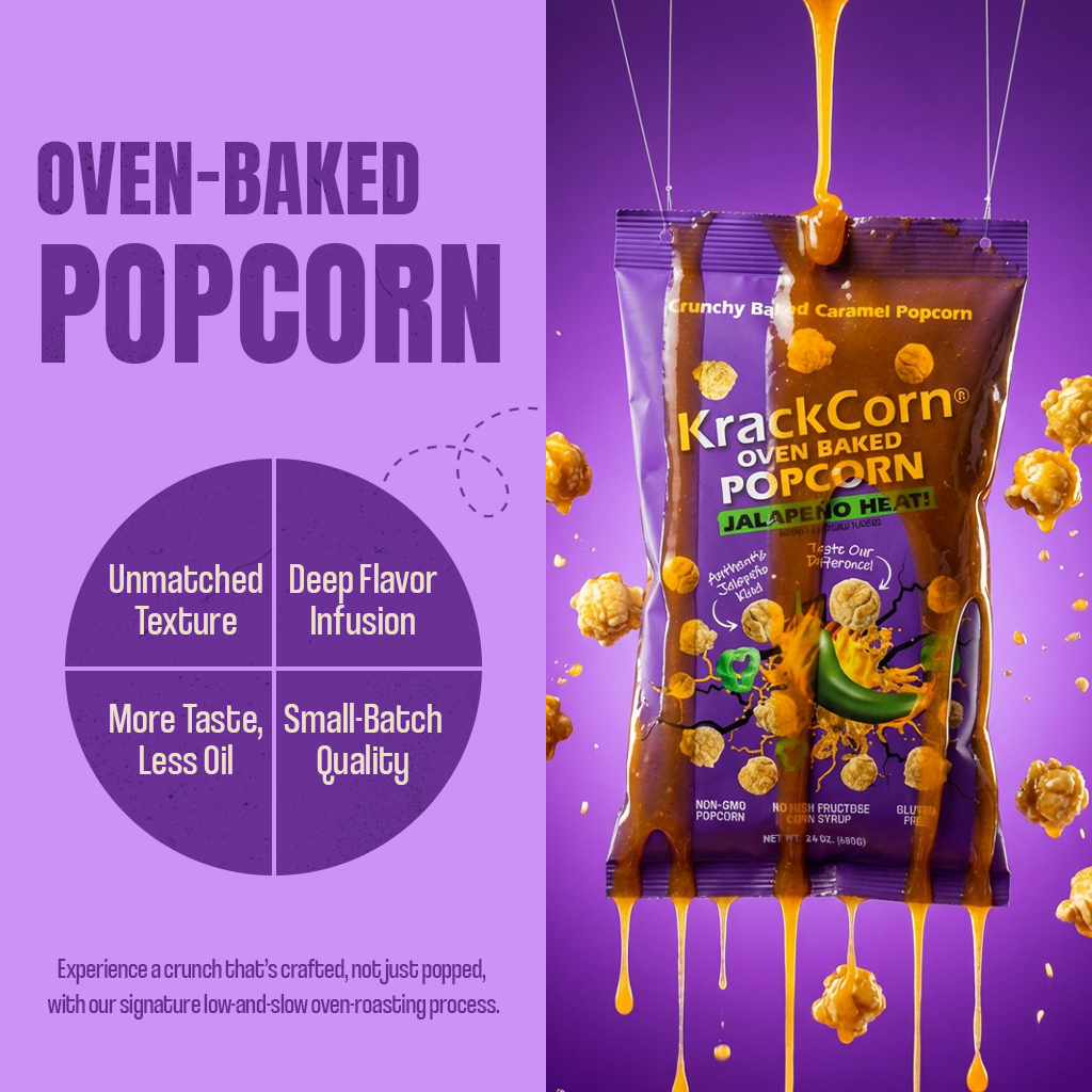 KrackCorn® Popcorn 24oz XL Jalapeno Heat!