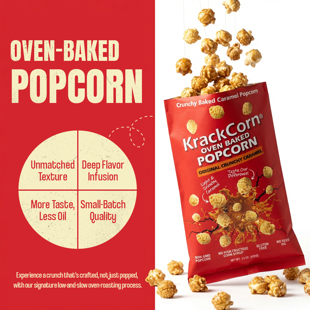 KrackCorn® Popcorn 24oz XL Original Crunchy Caramel