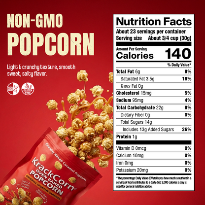 KrackCorn® Popcorn 24oz XL Original Crunchy Caramel