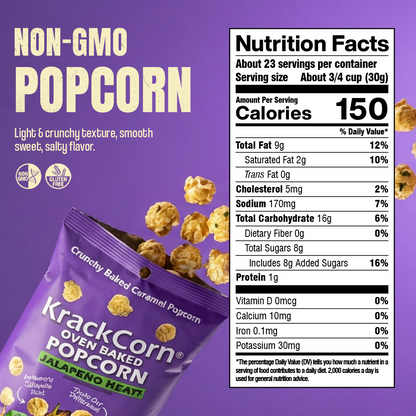 KrackCorn® Popcorn 24oz XL Jalapeno Heat!