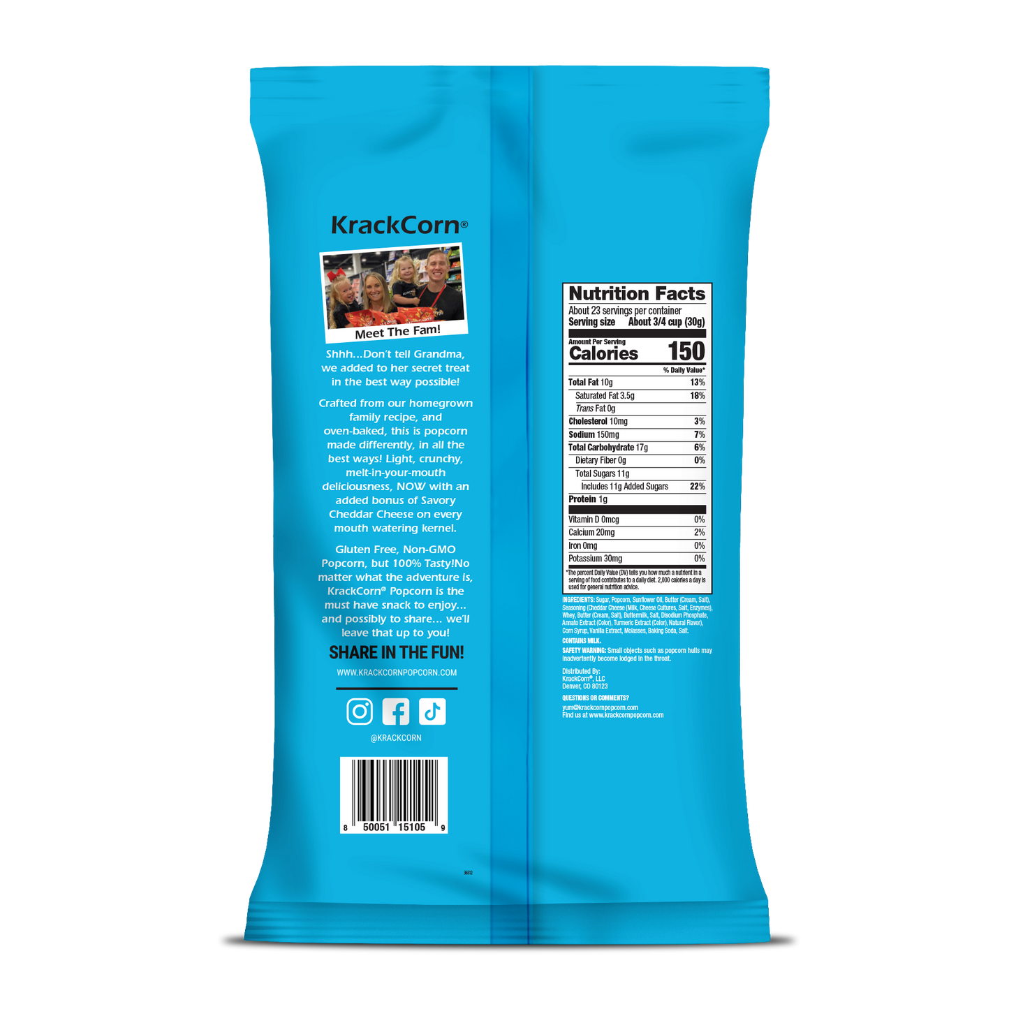 KrackCorn® Popcorn 24oz XL With CHEESE!