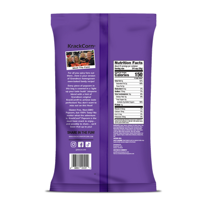 KrackCorn® Popcorn 24oz XL Jalapeno Heat!