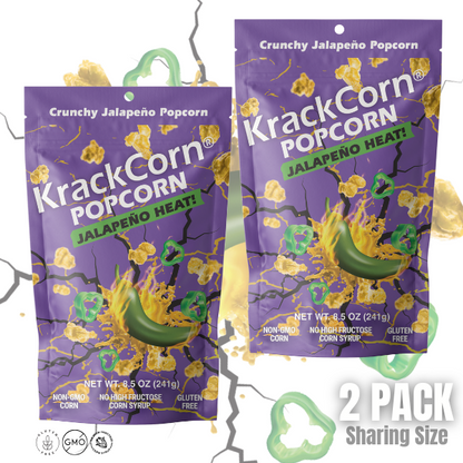 KrackCorn® Popcorn Jalapeno Heat! Sharing Size - 2 pack