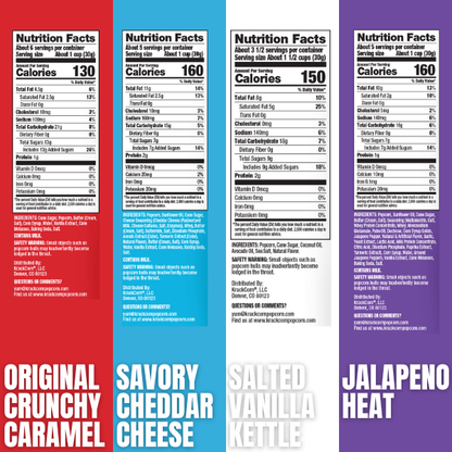 KrackCorn® Popcorn Bonus Variety Pack - 8 Bags!