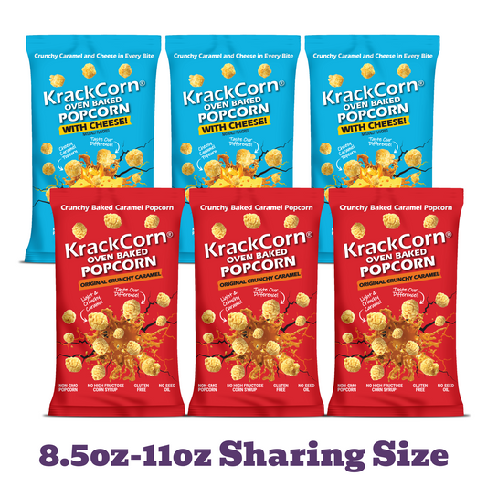 6-Large Bags Mixed with the Original Crunchy Caramel and KrackCorn With Cheese