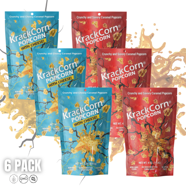 KrackCorn® Popcorn 2 Flavor Personal Size - 6 pack