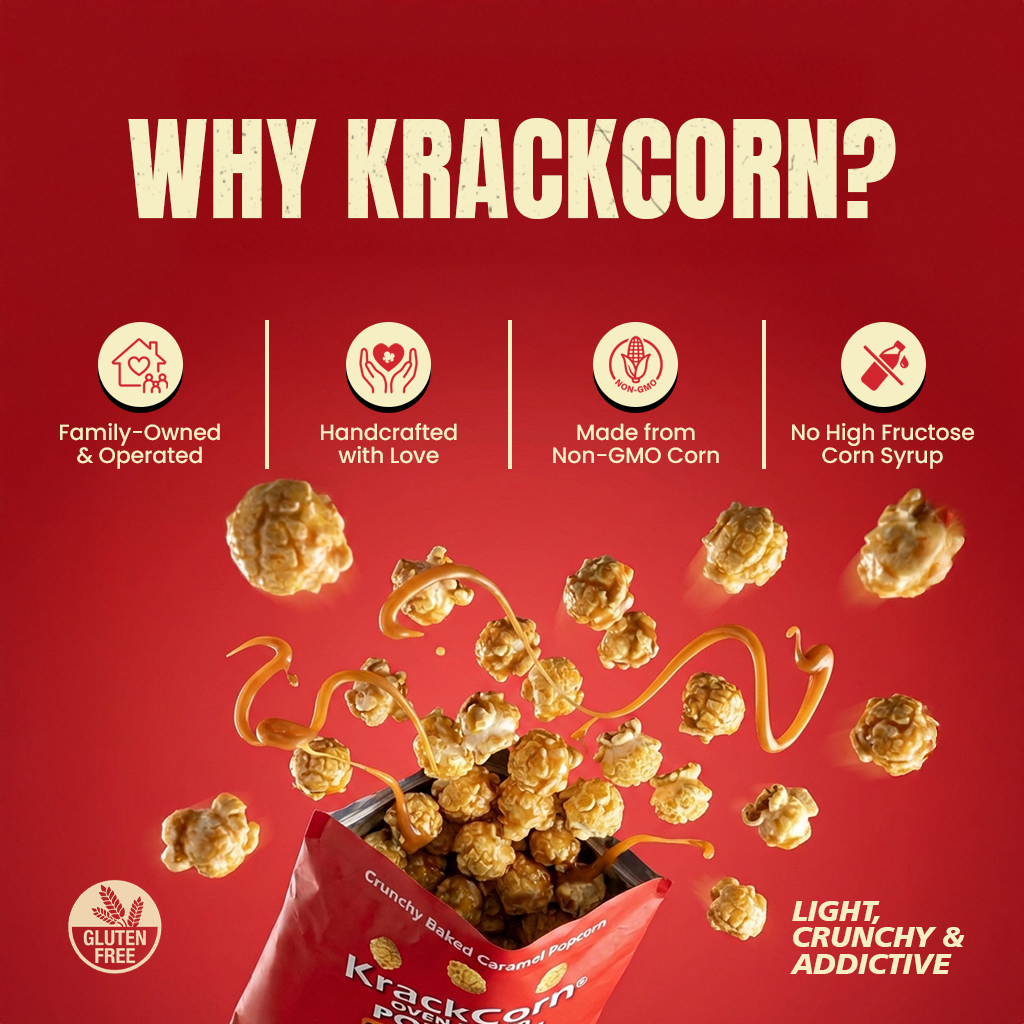 KrackCorn® Popcorn 24oz XL Original Crunchy Caramel