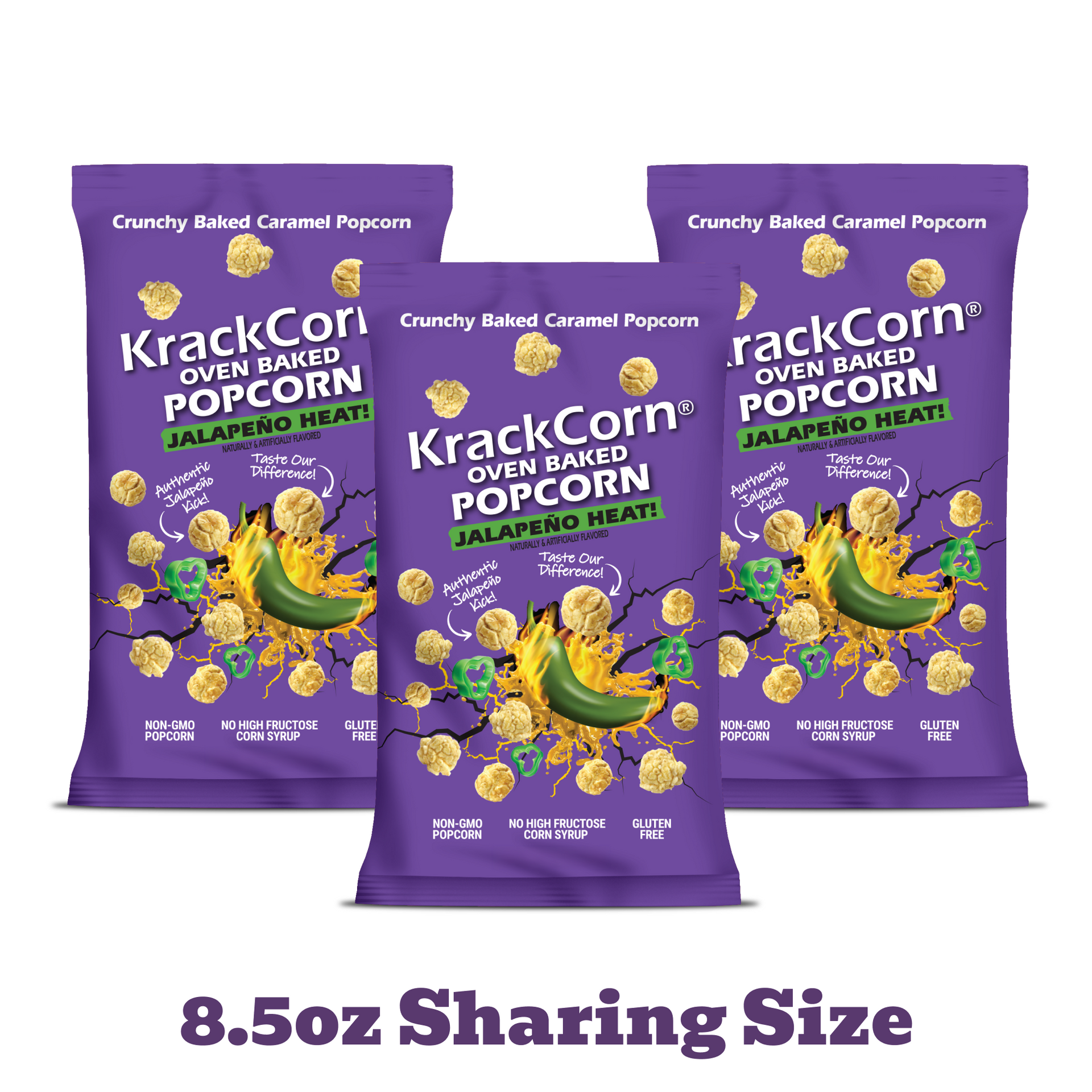 8.5oz Jalapeno Heat Sharing Size - 3 pack – KrackCorn Popcorn
