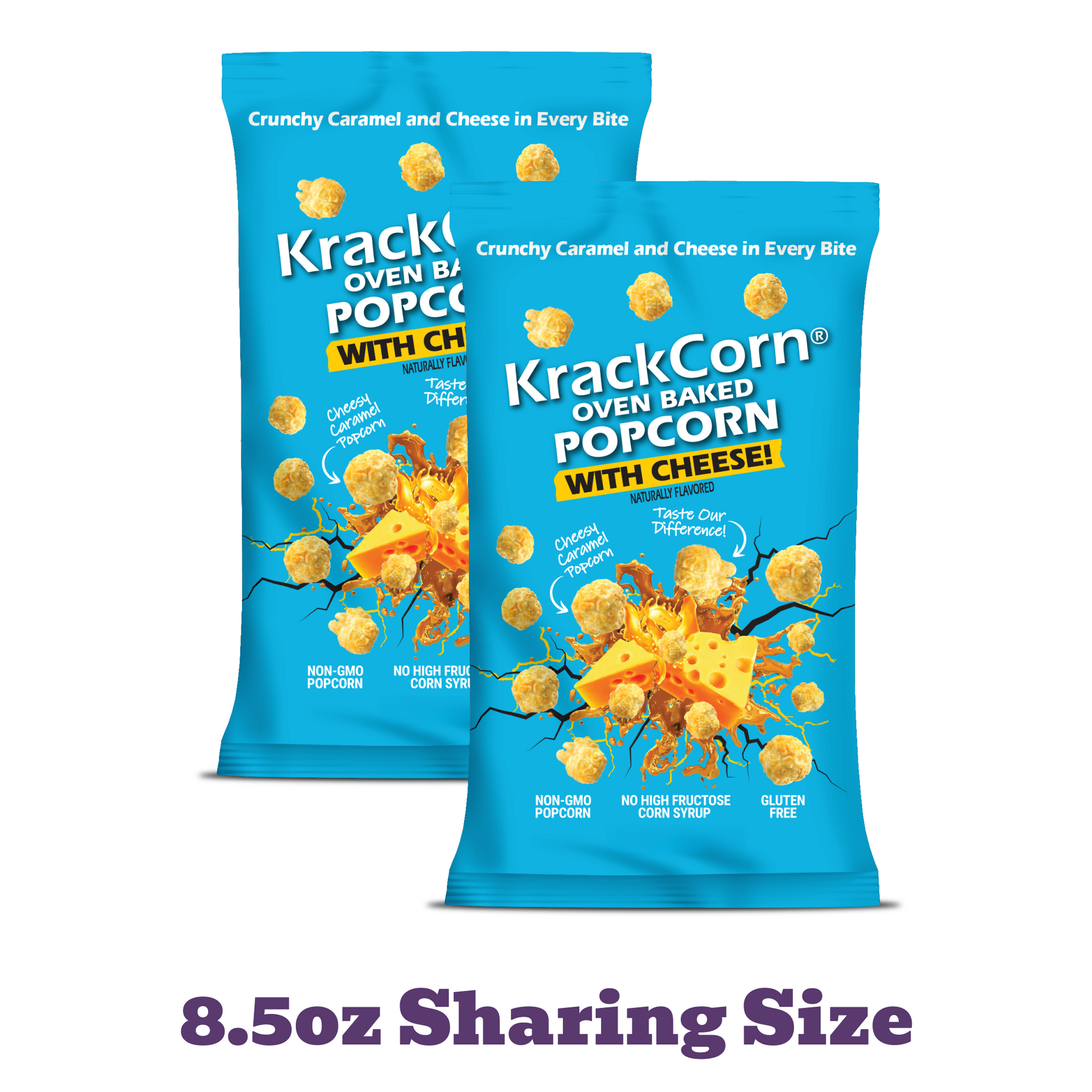 Cheese! 8.5oz Sharing Size - 2 pack – KrackCorn Popcorn Cheese! 8.5oz Sharing Size - 2 pack – KrackCorn Popcorn