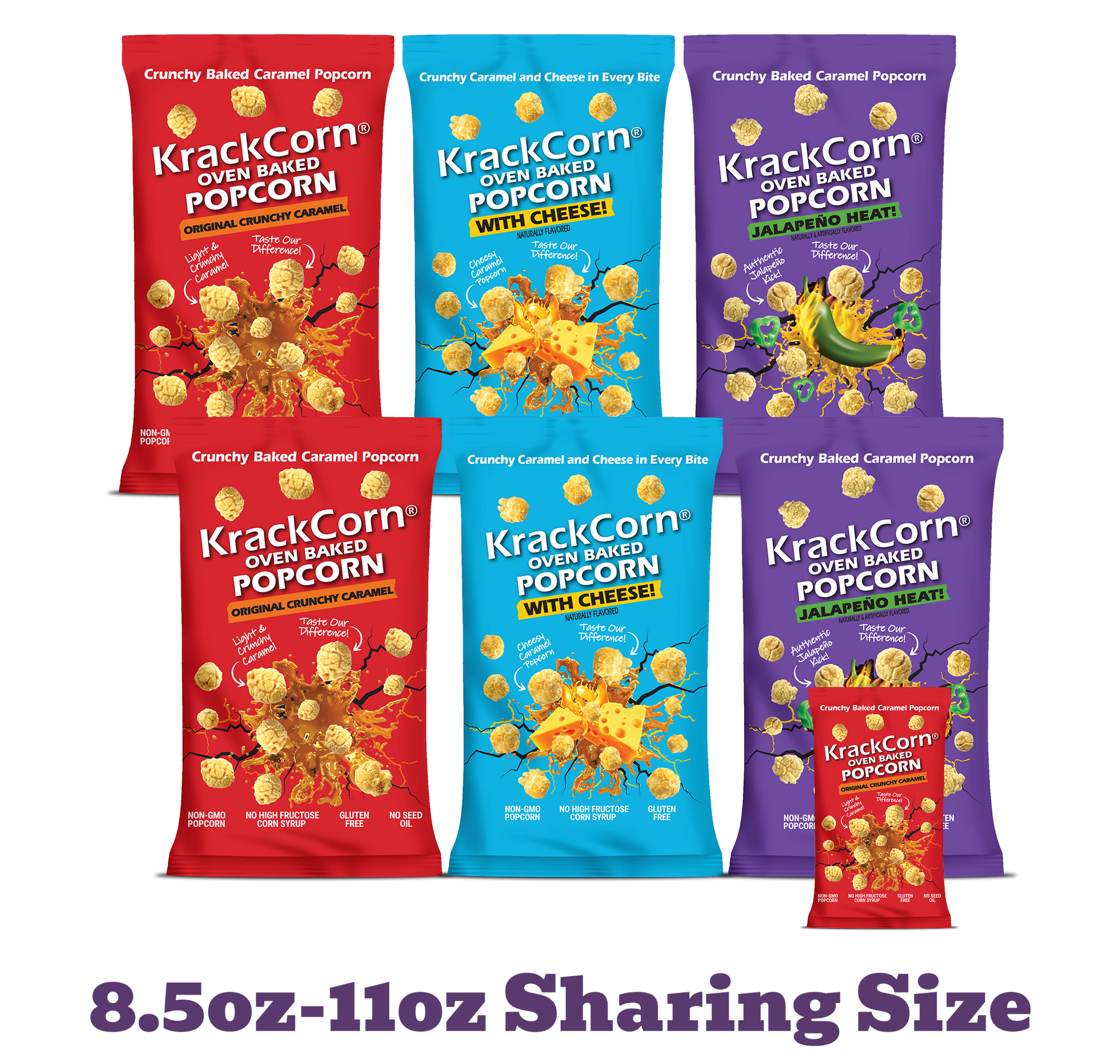 3-Flavor Variety 6 Pack – KrackCorn Popcorn
