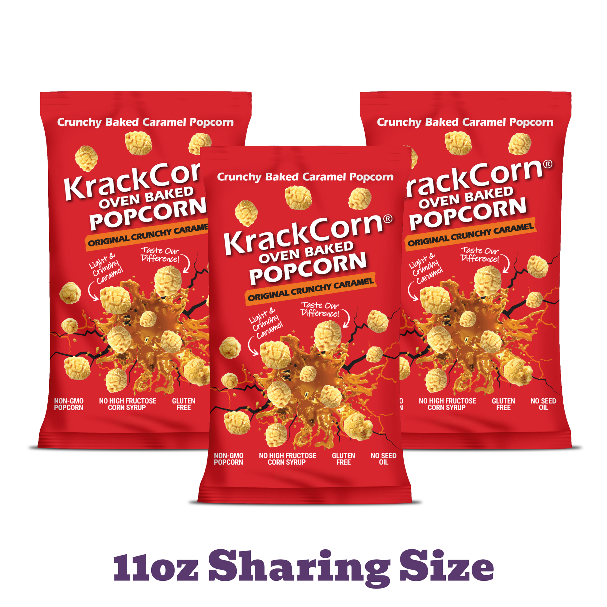 CAC Corneo Pack 1箱 Original Caramel 3 Pack – KrackCorn Popcorn