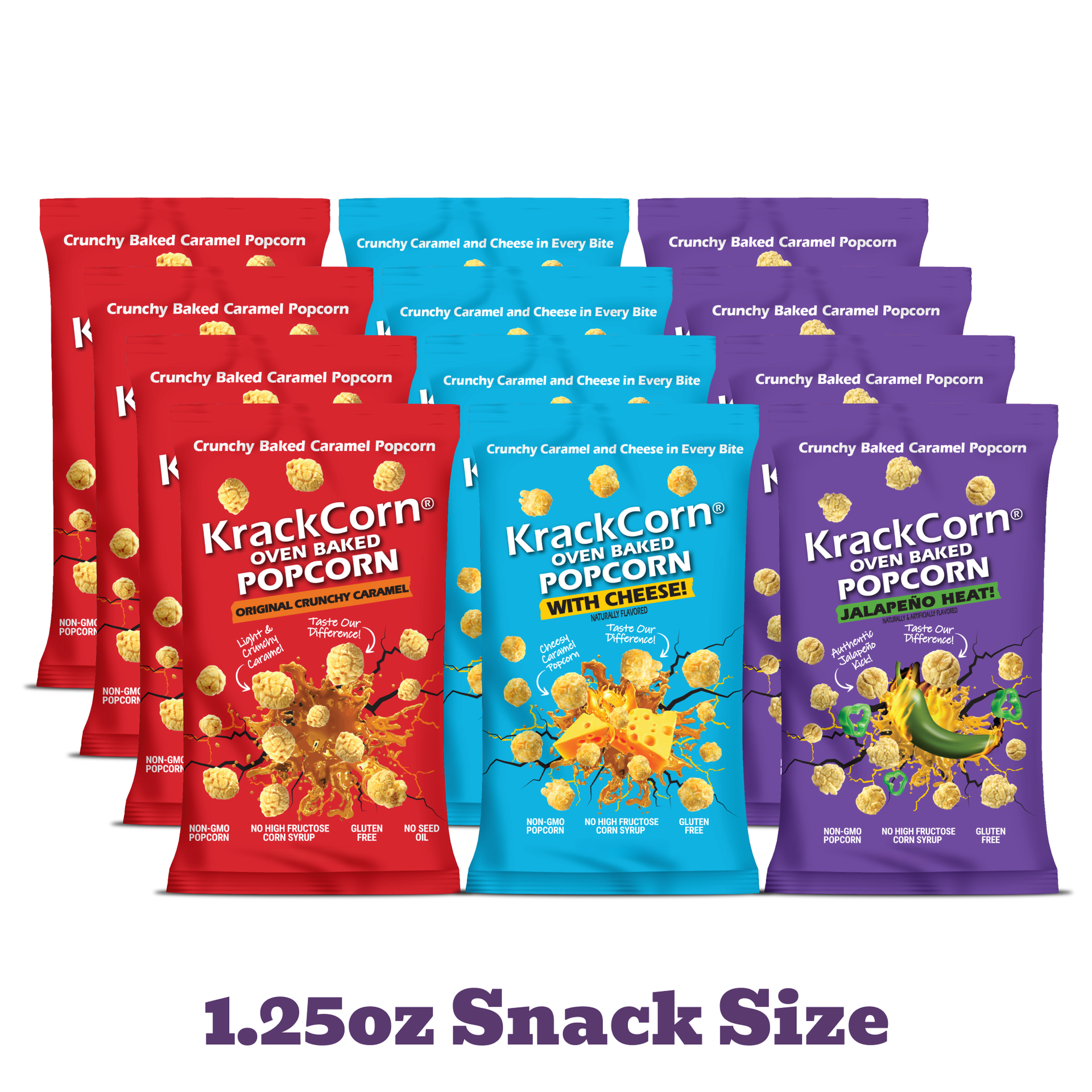 チューリップとカーカキンキンカーキンキンその33のセット 3 Flavor Snack Size - 12 pack – KrackCorn Popcorn